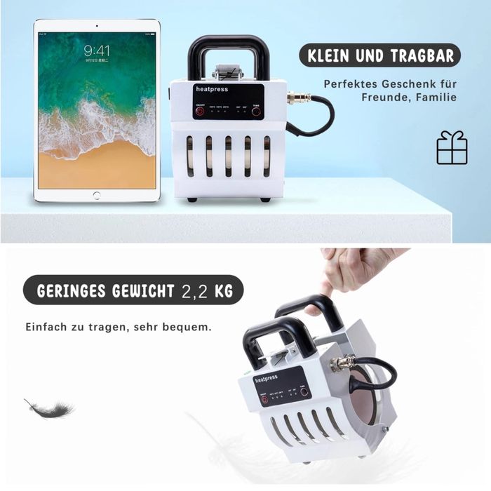 Мини Преса за Чаши Сублимация Нагревател за 10-15 унции Чаши – Бял