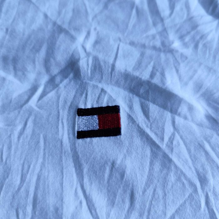 Tricou Tommy Hilfiger Marime mare XL/XXL Alb logo mic