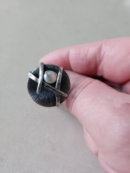 Сребърен комплект  с перла