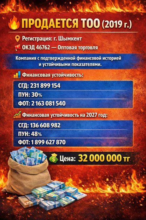 Продам ТОО на Тендер