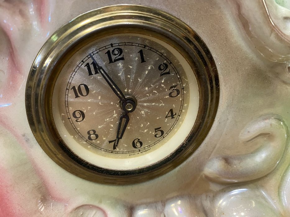 Немски порцеланов часовник - морски свят