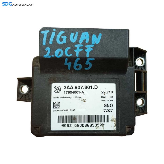 Unitate Modul Calculator Control Frana de Mana Volkswagen Tiguan 2007 - 2015 Cod 3AA907801D 3AA.907.801.D [LS0388]
