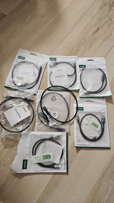 UGREEN кабели – USB, AUX, нови, запечатани