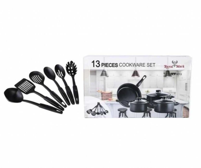 Комплект съдове за готвене от 13 части,незалепващо покритие,