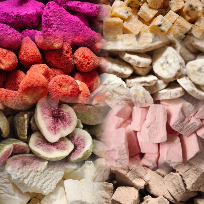 Сублимированные фрукты, мороженое