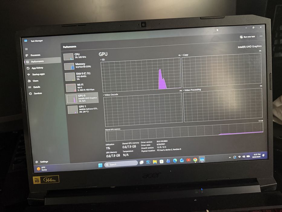 Leptop acer nitro 5