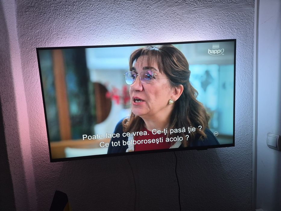 Televizor Philips AMBILIGHT tv QLED 43PUS8510, 108 cm, Smart TV, 4K Ultra HD, Clasa F (Model 2025)