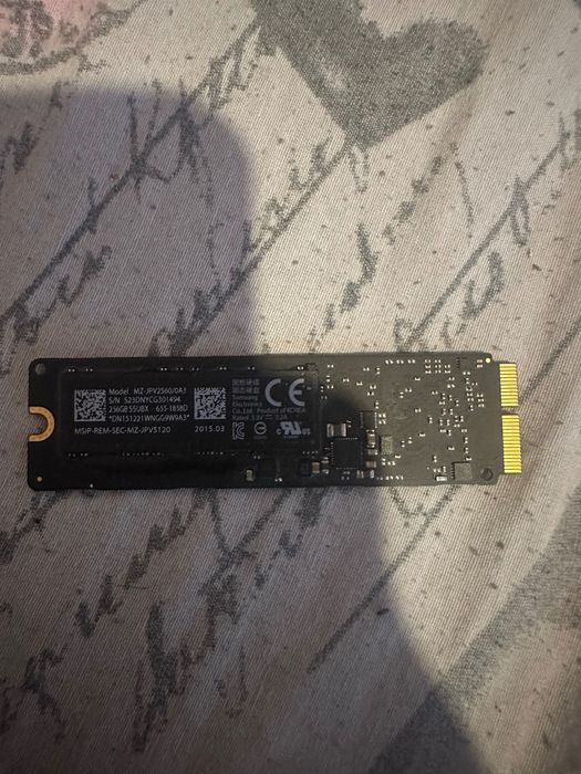 ssd 256gb M.2 samsung за мак бук про 2015