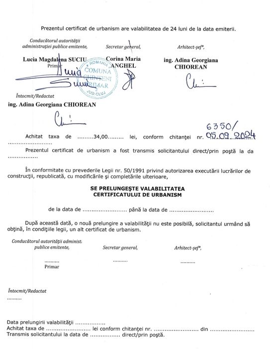 Vand teren intravilan cu PUG aprobat, panoramic, Chinteni