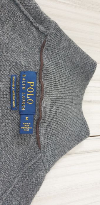 POLO Ralph Lauren Cardigan Merino Full Zip  L ОРИГИНАЛ! Мъжка Вълнена