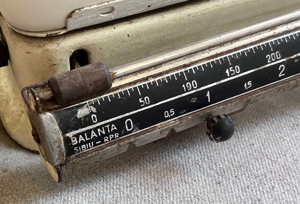 Balanta Sibiu 5kg 1962 cantar vechi romanesc functional vintage
