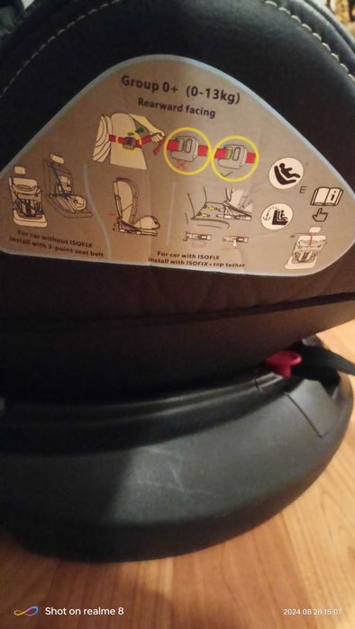 Scaun auto pt copii cu prindere Isofix si rotire 360 grade