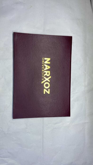 книга диплом Narxoz University diplom