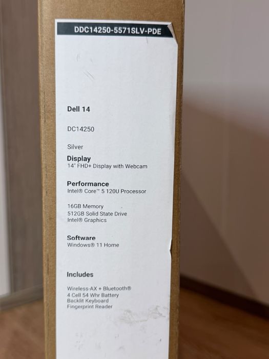 Laptop Dell Pro 14 Essential, Intel Core 5 120U, 16 GB, 512 GB SSD, 14 inch, Argintiu - SIGILAT NOU