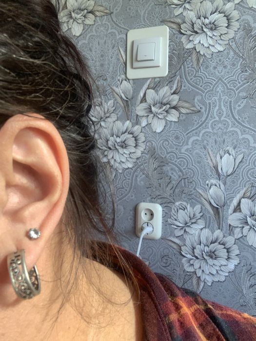 Серебряный набор (кольцо, серьги)