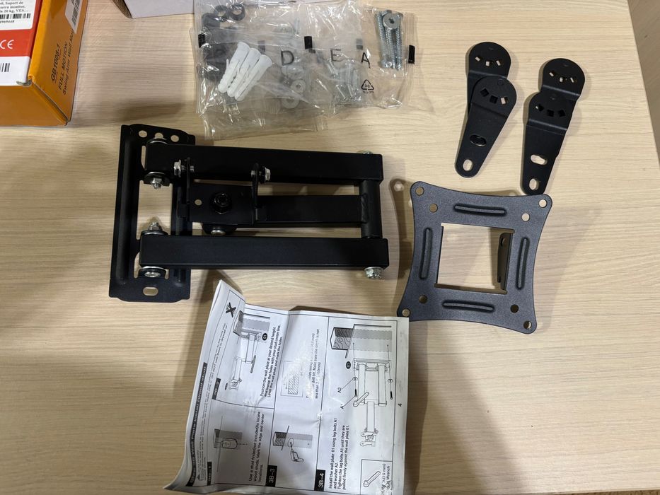 Suport Perete TV sau Monitor 13-43" - 20kg VESA 75/100/200mm, Mic