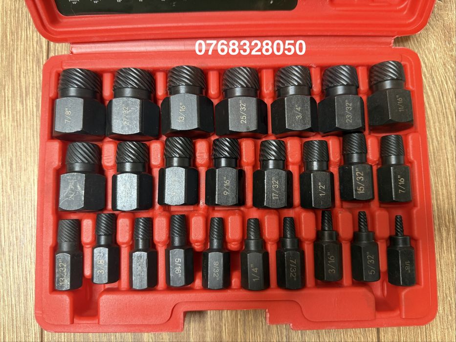 Set extractor suruburi 25 piese, din otel 42CR