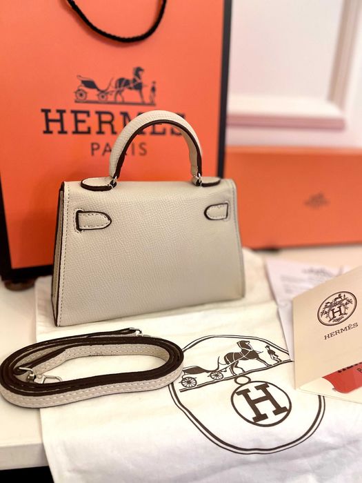 Geantă/Poșetă Hermes Kelly Epsom Bej 19x13x7