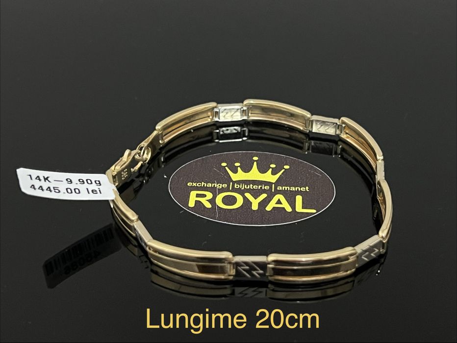 Bijuteria Royal CB : Bratara barbateasca aur 14k 9,90gr