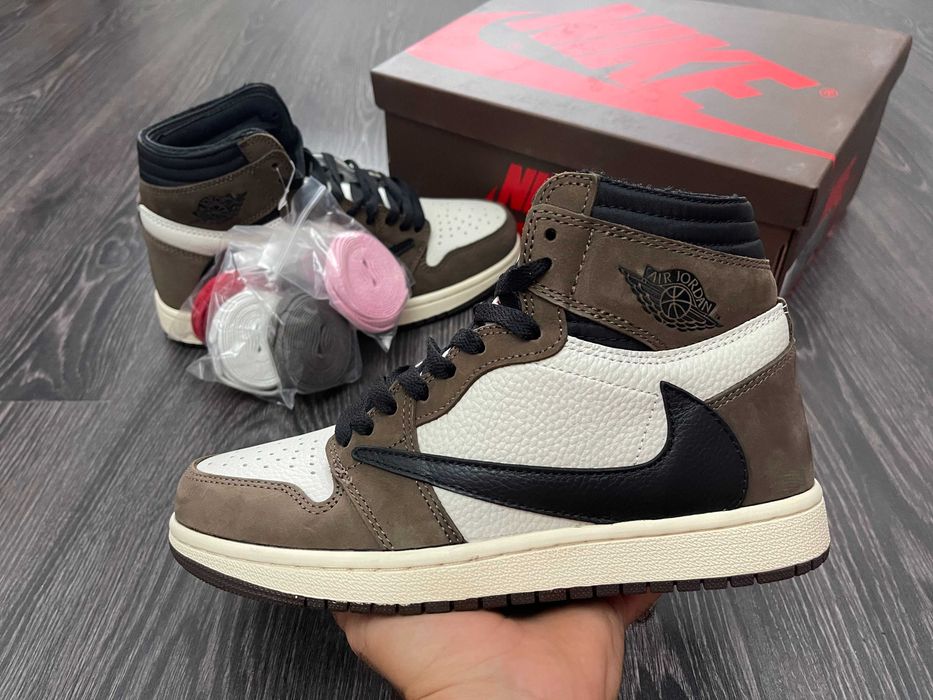 Adidasi JORDAN 1 x Travis Scott High- Produs NOU PREMIUM din Piele