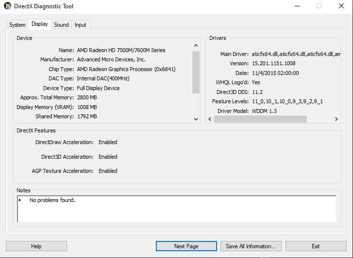 Sony VAIO 2012 1360 x 768