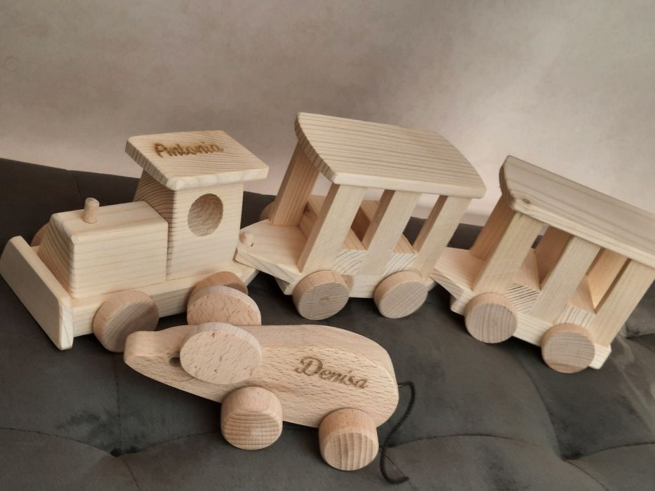 Soricel Jucarie din lemn personalizata