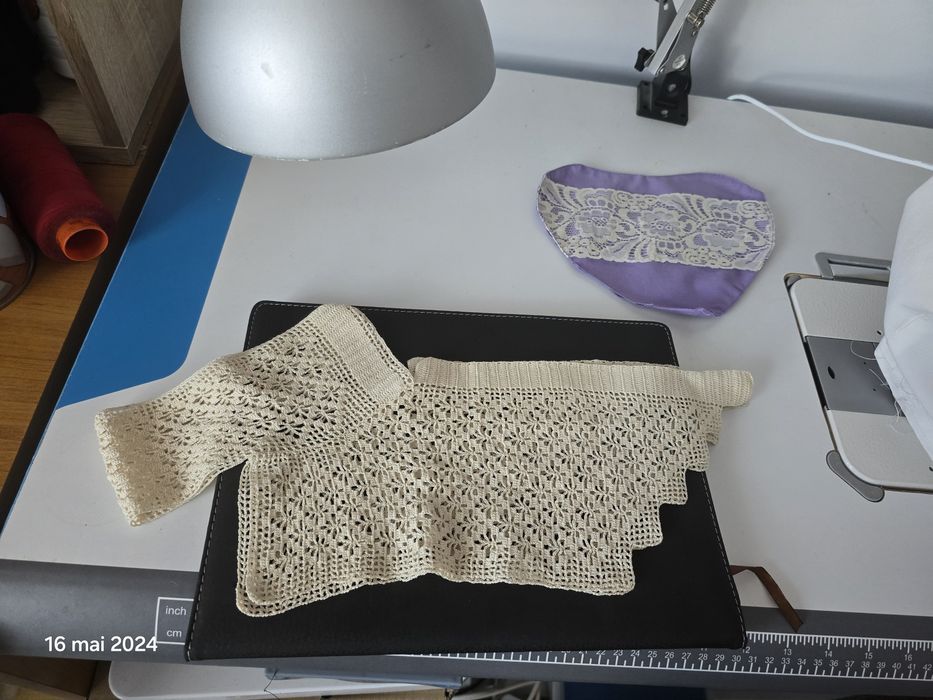 Gulere croșetate din macrame