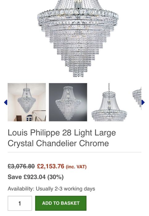 Candelabru cristal louis philippe
