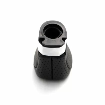 Топка за скоростен лост за BMW с 5 скорости - черна кожа с пори