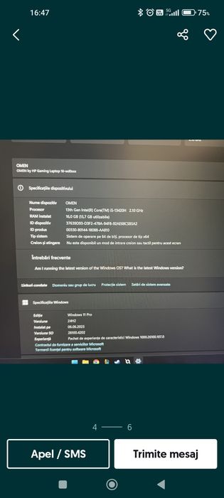 Laptop HP Omen RTX4050 - 5 ani garantie