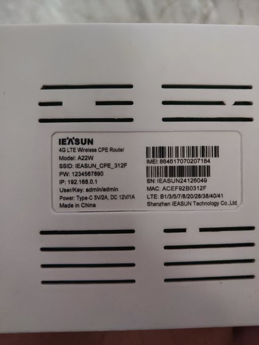 4G Modem router, Wifi 6