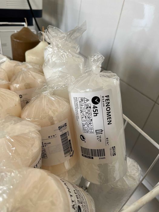 Lumanari neparfumate IKEA