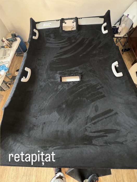Retapițare plafon material textil/alcantara