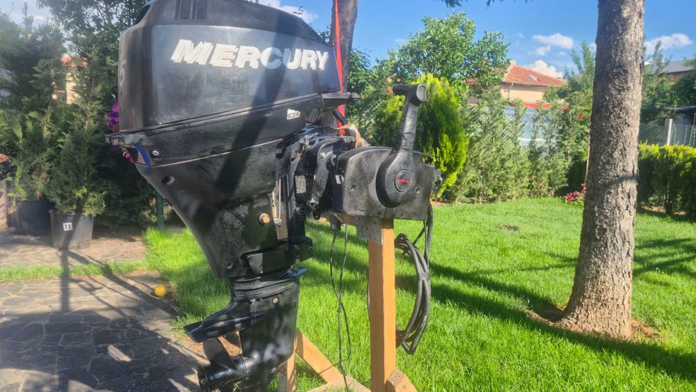 Извънбордов двигател Mercury 15hp четиритактов къс ботуш с дистанционно управление - щамбайн