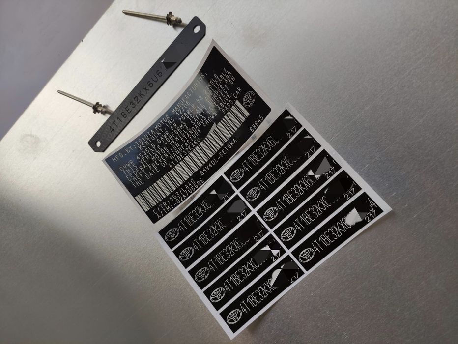 Vincode, стикер вин, шильдики , vin-стикер