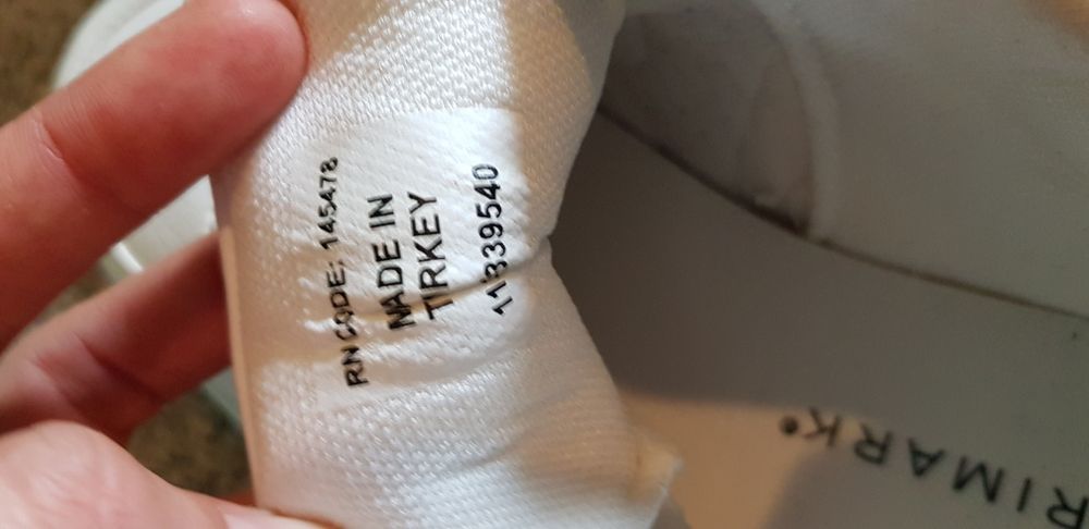 Adidasi albi, Primark, fete, mar 40, noi