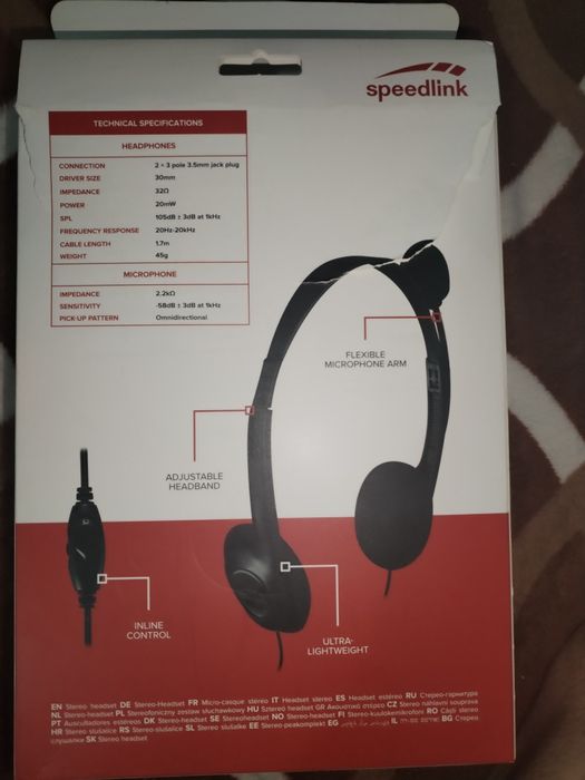Casti PC SPEEDLINK Accordo, 3.5mm, negru