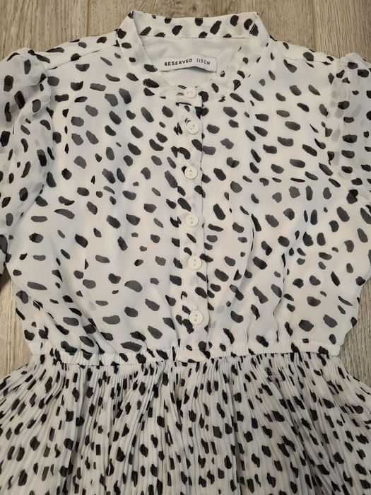 Rochie alba cu imprimeu dalmatian noua, Reserved, 110