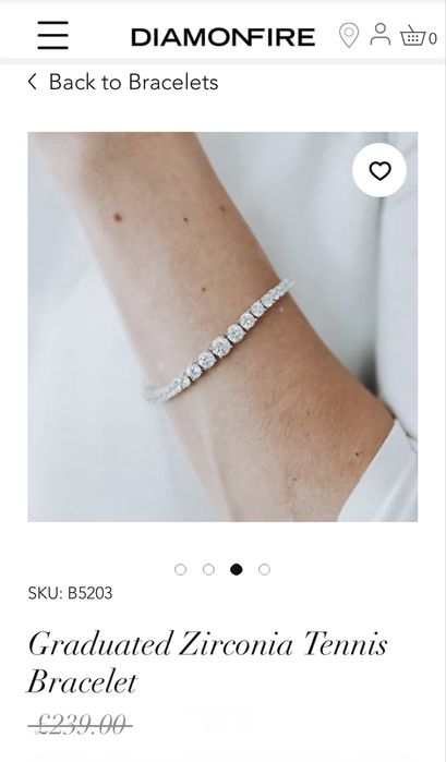 Bratara tennis argint