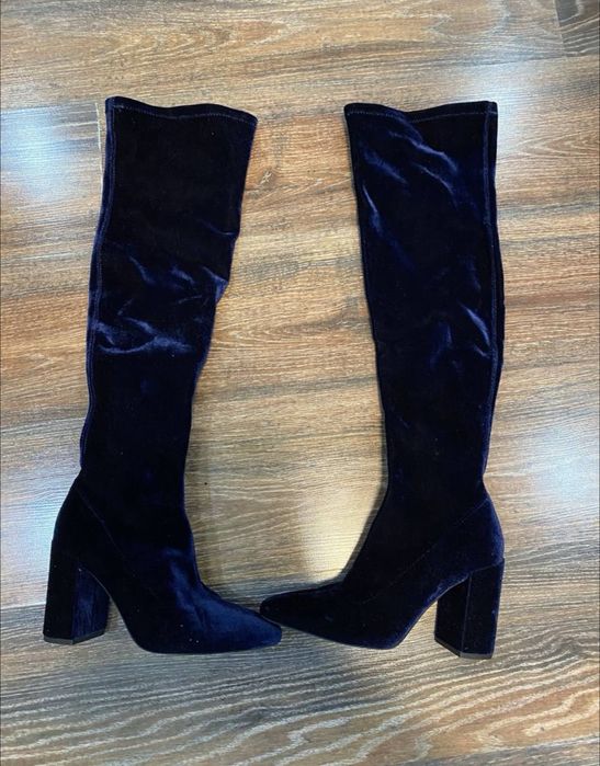 Ботфорты Zara замшевые