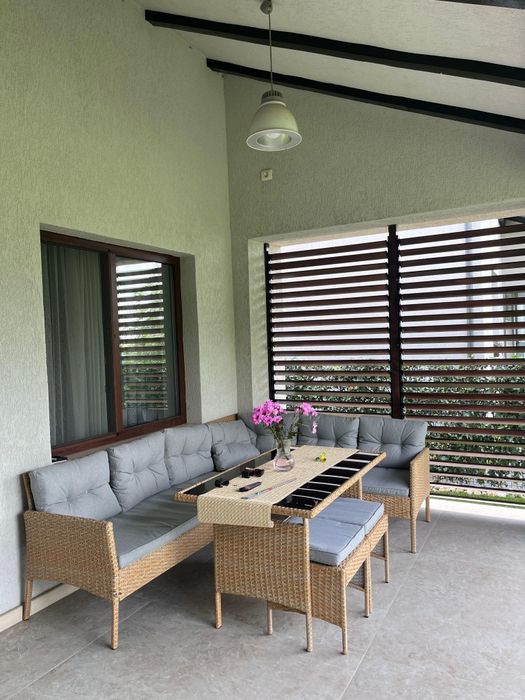 Set mobilier terasă/grădină BERNO – ratan, ca nou, foarte puțin folosit