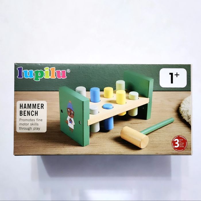 Jucarie bancă din lemn cu ciocanel - SIGILAT