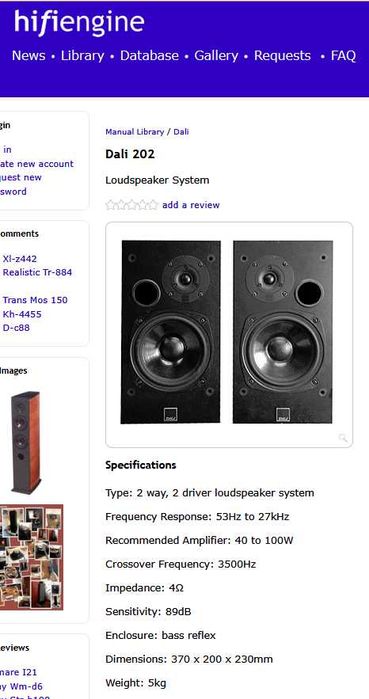 DALI 202  boxe Hi-Fi de raft/monitoare