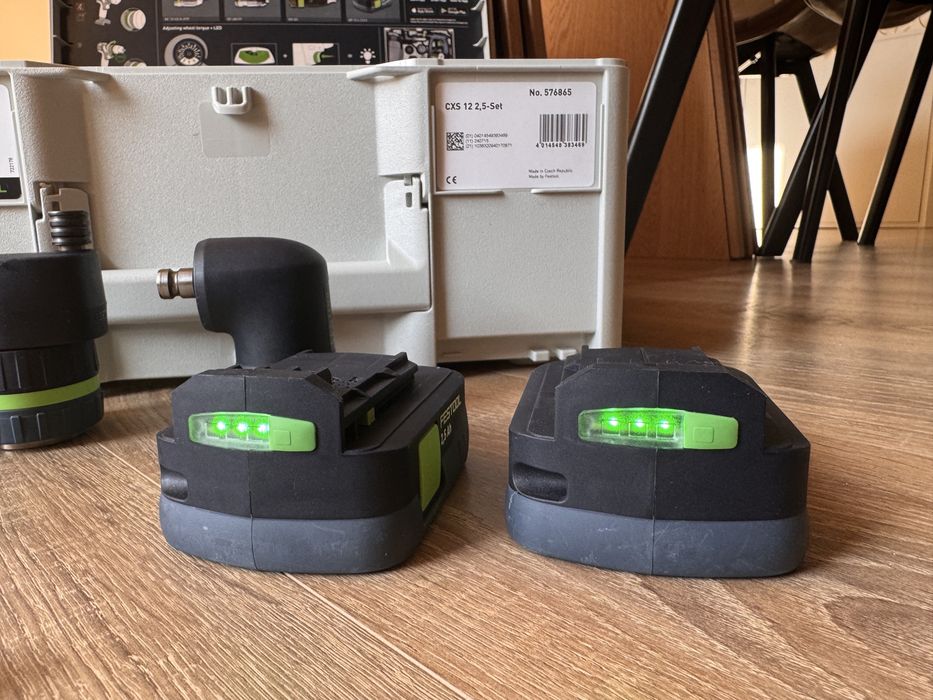 Festool CXS 12 2,5-Set + EX-UNI + 2 acumulatori | Garanție 09/2027