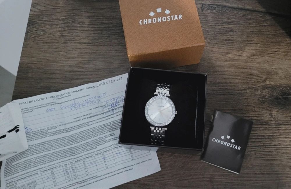 Ceas Chronostar cronografic – nou, sigilat, cu cutie și garanție