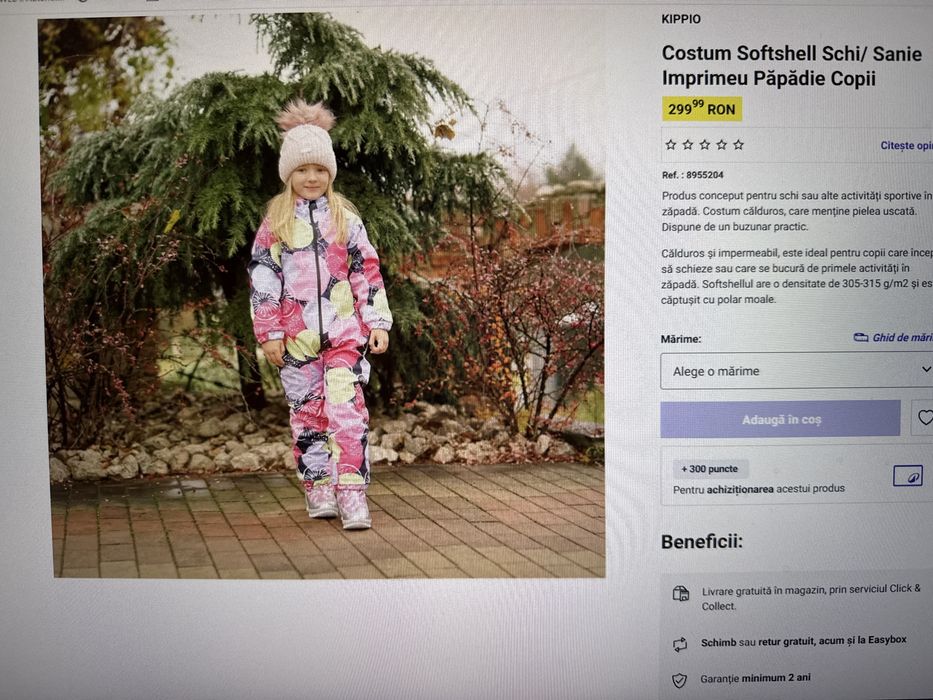 Combinezon iarna copii Decathlon marimea 98