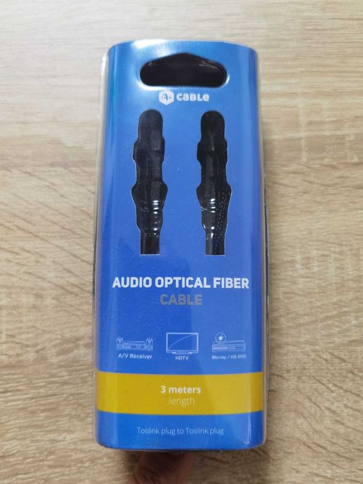 Cablu audio optic, cod COK3, tata-tata, lungime 3 m, culoare negru.