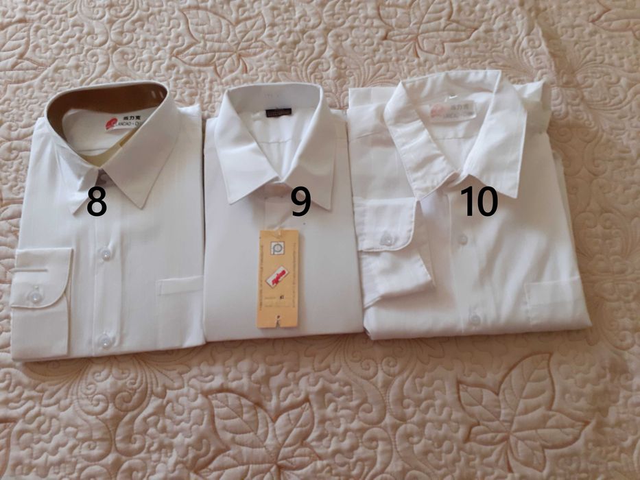 Мъжки нови ризи/цветни и бели/ с дълъг ръкав- от 6 до 10 лв.