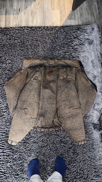 Zara puffer denim jacket