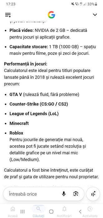 Pc gaming stare foarte bună
